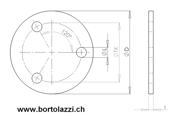 100 x 5mm Typ O Befestigungsrosetten