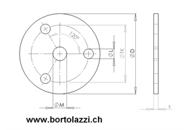 110 x 8mm Typ E Befestigungsrosetten