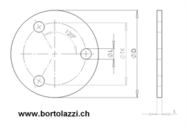 70 x 3mm Typ 0 Befestigungsrosetten