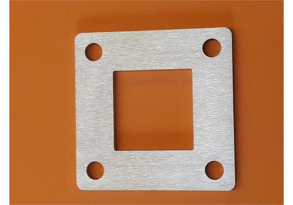 Fussplatten 80 x 80 x 5mm mit 40x40mm Zentrumsloch