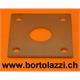 Fussplatten CNS geschliffen 100 x 100 x 5mm mit 1 1/4" Pfostenloch