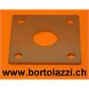 Fussplatten CNS geschliffen 100 x 100 x 5mm mit 1 1/4" Pfostenloch