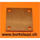 Fussplatten CNS geschliffen 100 x 100 x 5mm ohne Pfostenloch