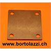 Fussplatten CNS geschliffen 80 x 80 x 5mm ohne Pfostenloch