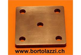 Fussplatten Stahl 80 x 80 x 10mm