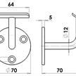 Handlaufhalter mit 1 1/4" Auflageschale starr | Bild 2