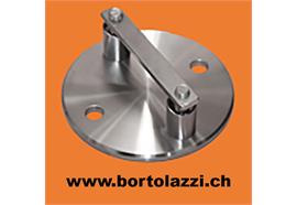 Pfostenh. rund 100mm, Abst. 50mm, für Rohr-d=33.7mm