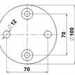 Pfostenh. rund 100mm, Abst. 50mm, für Rohr-d=42.4mm | Bild 3