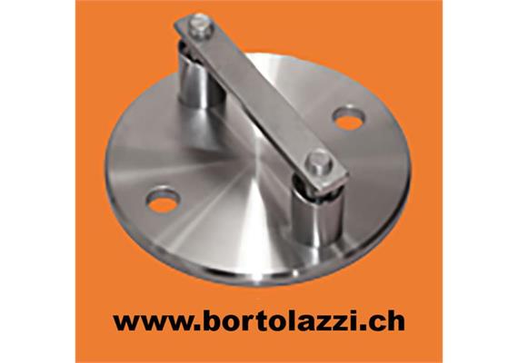 Pfostenh. rund 100mm, Abst. 50mm, für Rohr-d=42.4mm