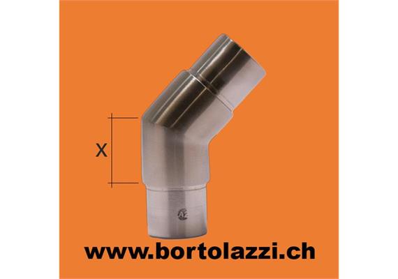 Rohrecke 45 Grad für 33.7 x 2mm