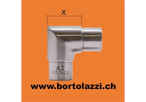 Rohrecke spitz für 33.7 x 2mm