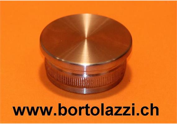 Rohrendstücke flach V2A Guss, für 33.7 x 2mm Geländerrohre