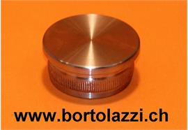 Rohrendstücke flach V2A Guss, für 42.4 x 2mm Geländerrohre